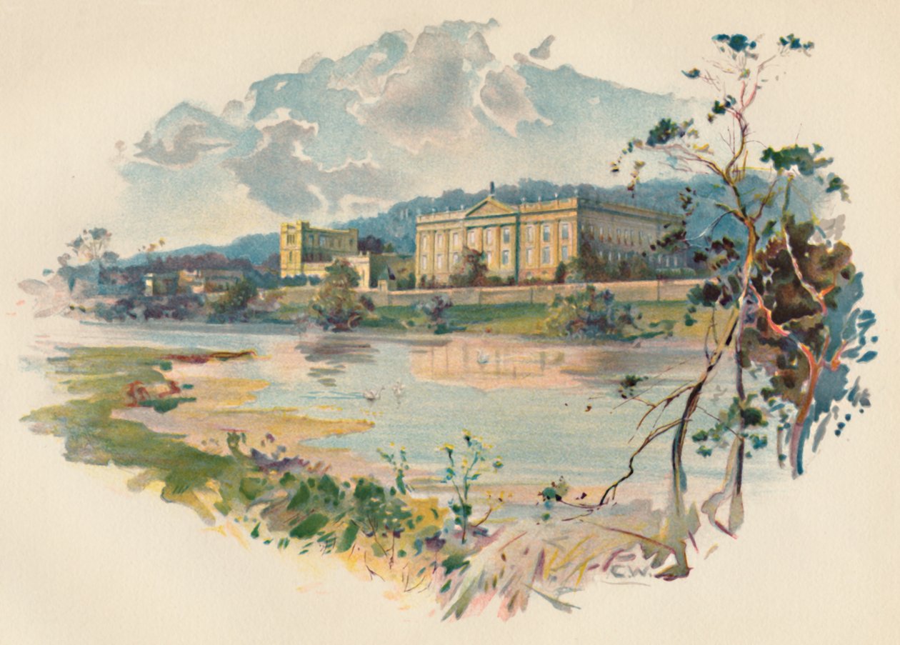 Chatsworth z Derwentu, c1890 od Charles Wilkinson