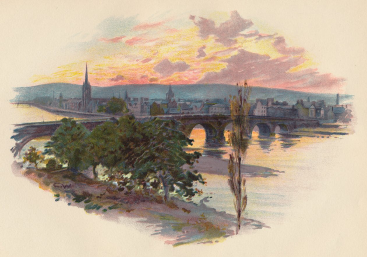 Perth, z Bridge End, 1907, c1890 od Charles Wilkinson