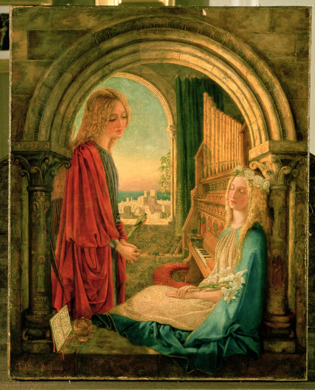 Zvěstování, 1859 od Charlotte E. Babb