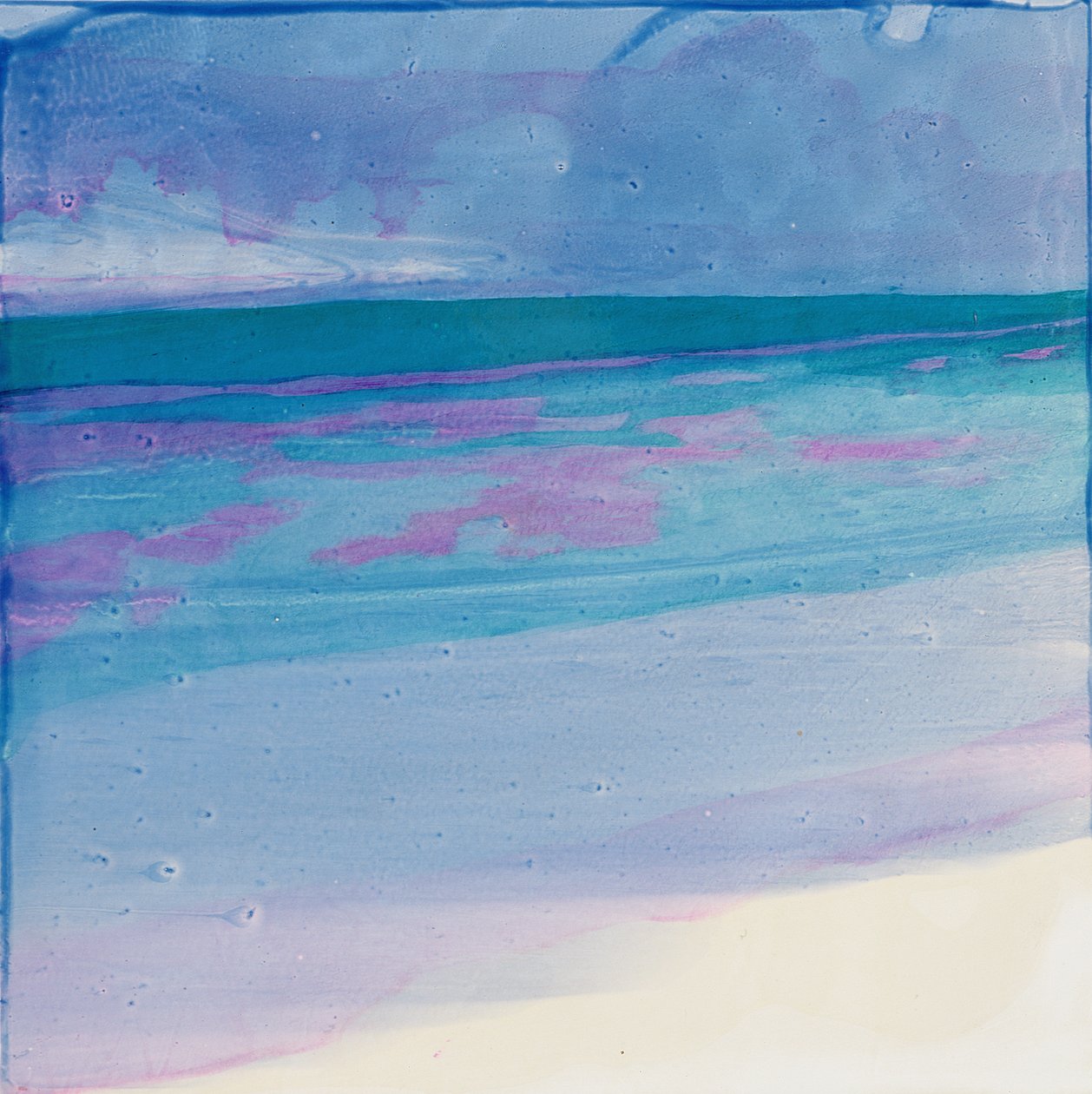 Turtle Beach, 2000 (olej na gesso) od Charlotte Johnstone