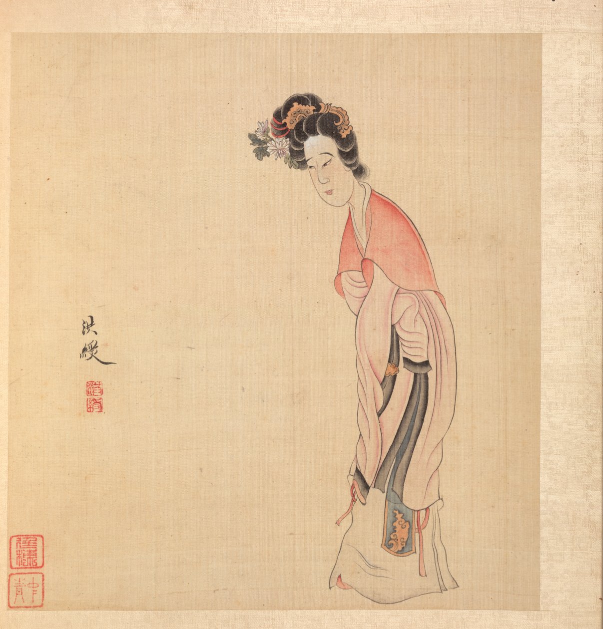 Obrazy podle starých mistrů: Dáma, 1598-1652. od Chen Hongshou