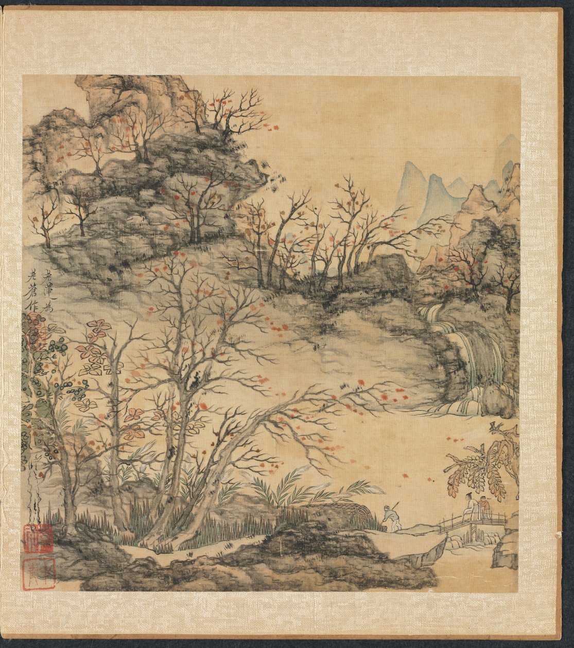 Obrazy podle starých mistrů: Podzimní krajina, 1598-1652. od Chen Hongshou