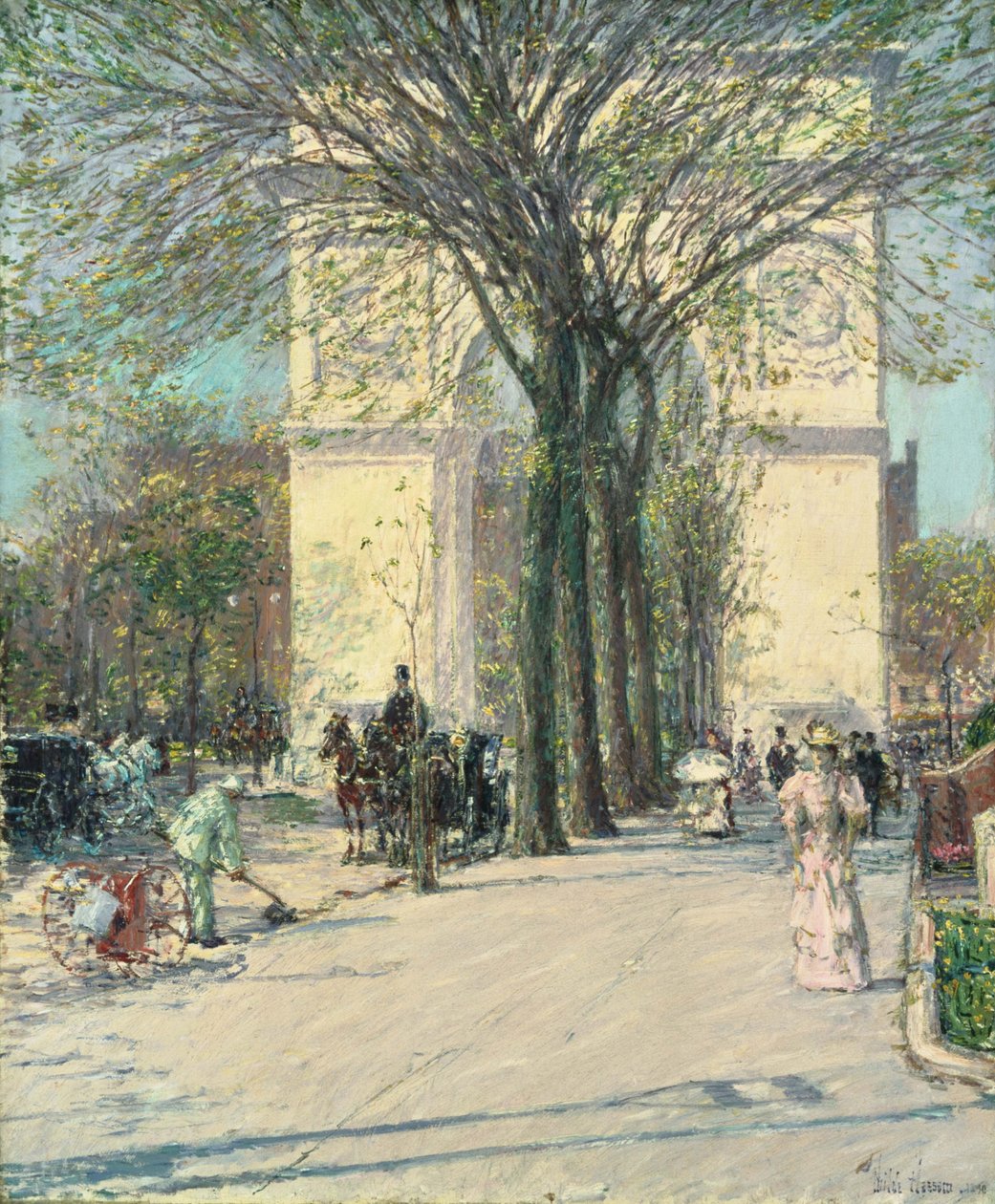 Washington Arch, jaro od Childe Hassam