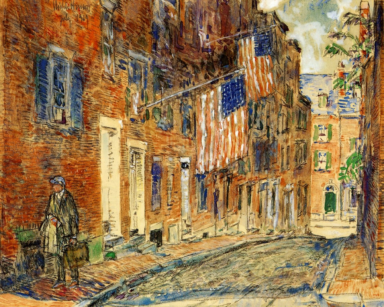 Acorn Street, Boston od Childe Frederick Hassam