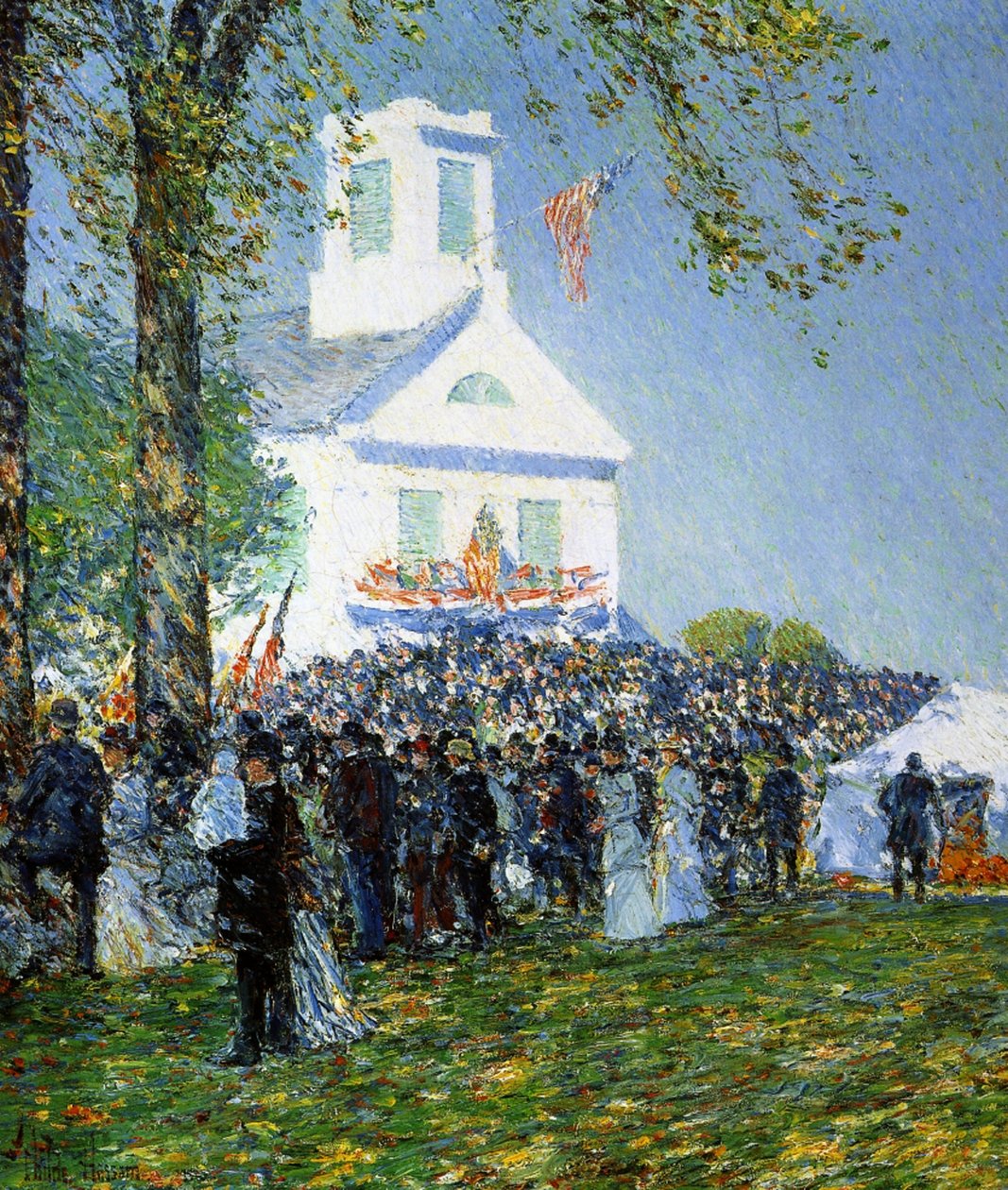 Americký venkovský veletrh od Childe Frederick Hassam