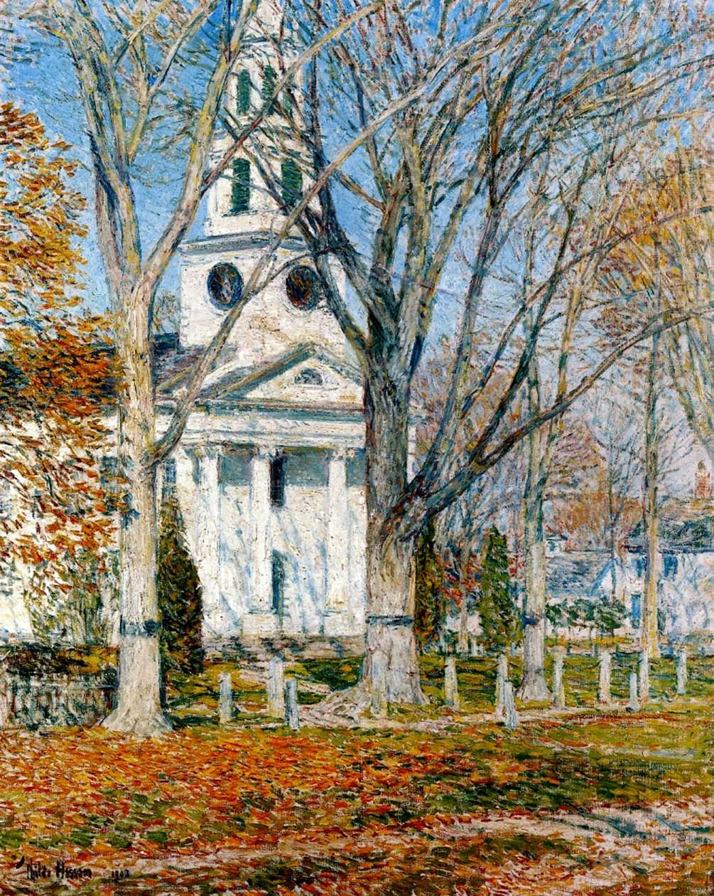 Kostel v Old Lyme od Childe Frederick Hassam
