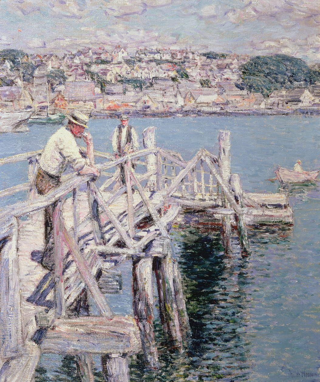 Dock Scene, Gloucester od Childe Frederick Hassam