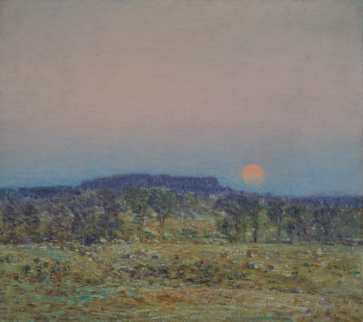 září Východ Měsíce od Childe Frederick Hassam