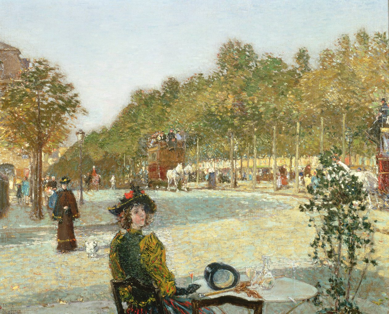 Září Sunlight, Paříž (olej na plátně) od Childe Frederick Hassam