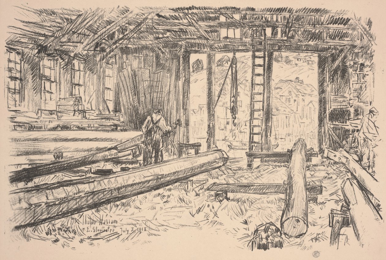 Spar Shop, Gloucester od Childe Frederick Hassam