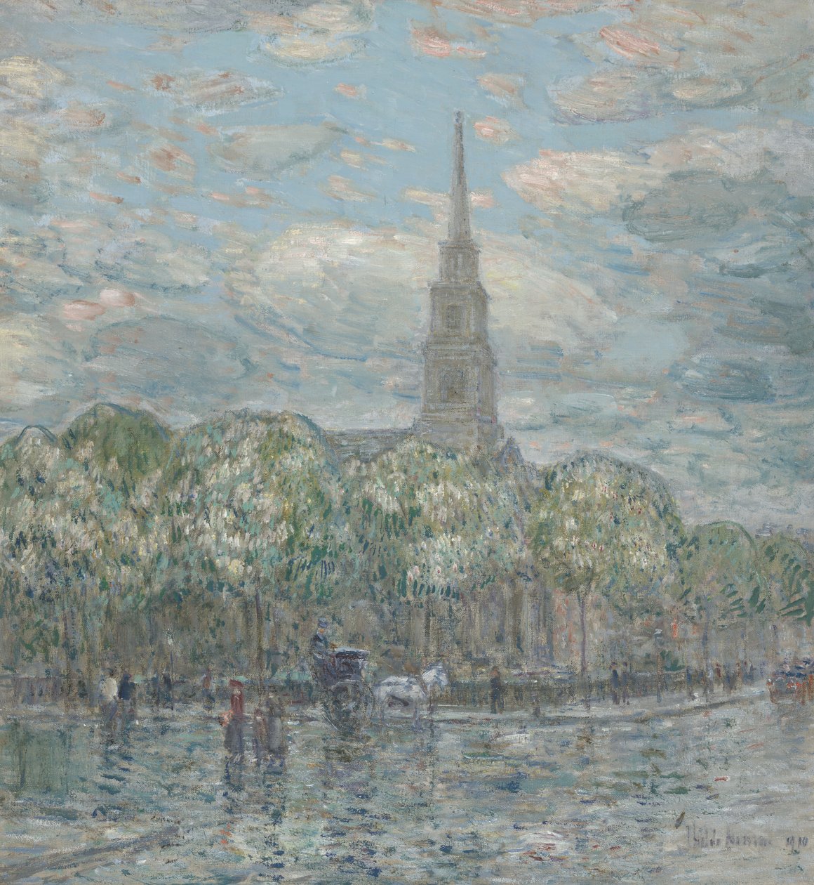 Marka v Bowery od Childe Frederick Hassam