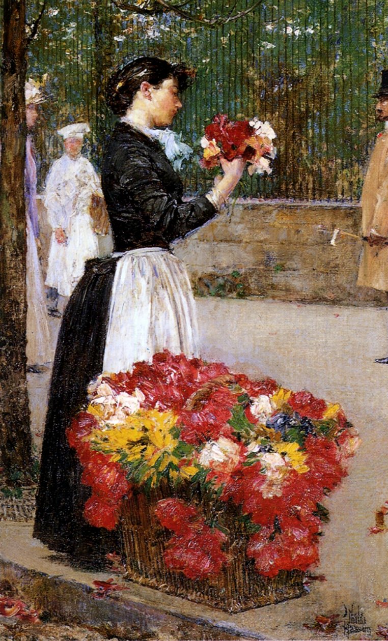 Květinářka od Childe Frederick Hassam