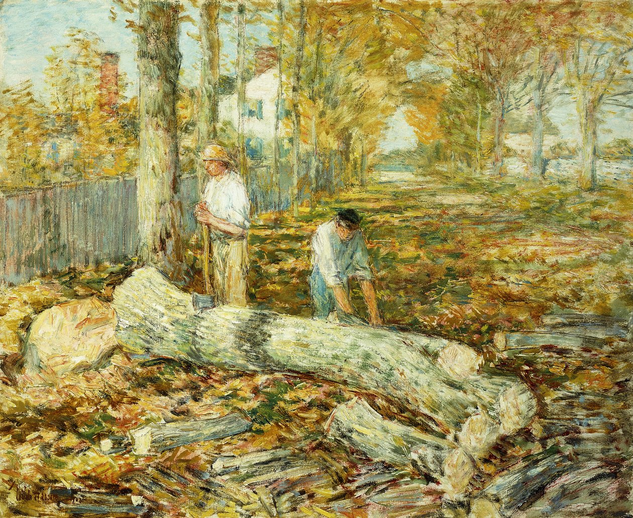 Dřevorubci (Starý jilm) od Childe Frederick Hassam