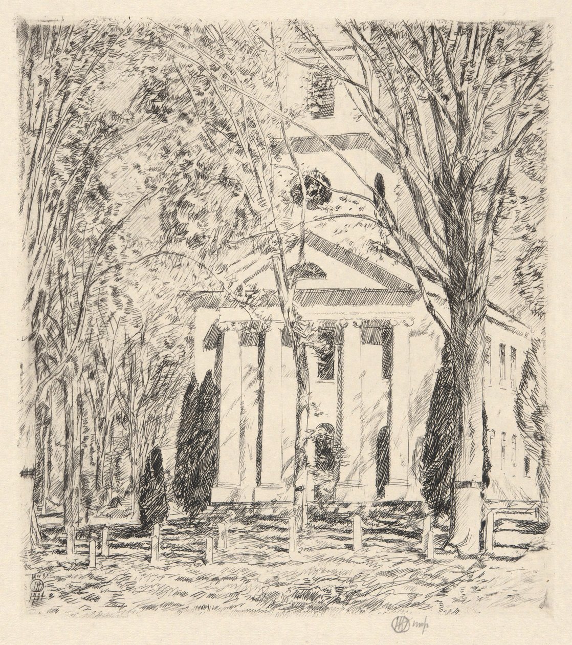 Kostel v Old Lyme, 1924 od Childe Hassam
