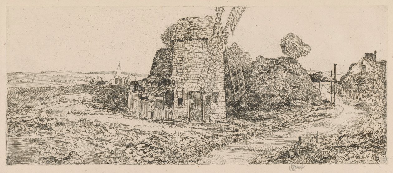 Long Island Windmill, 1929 od Childe Hassam