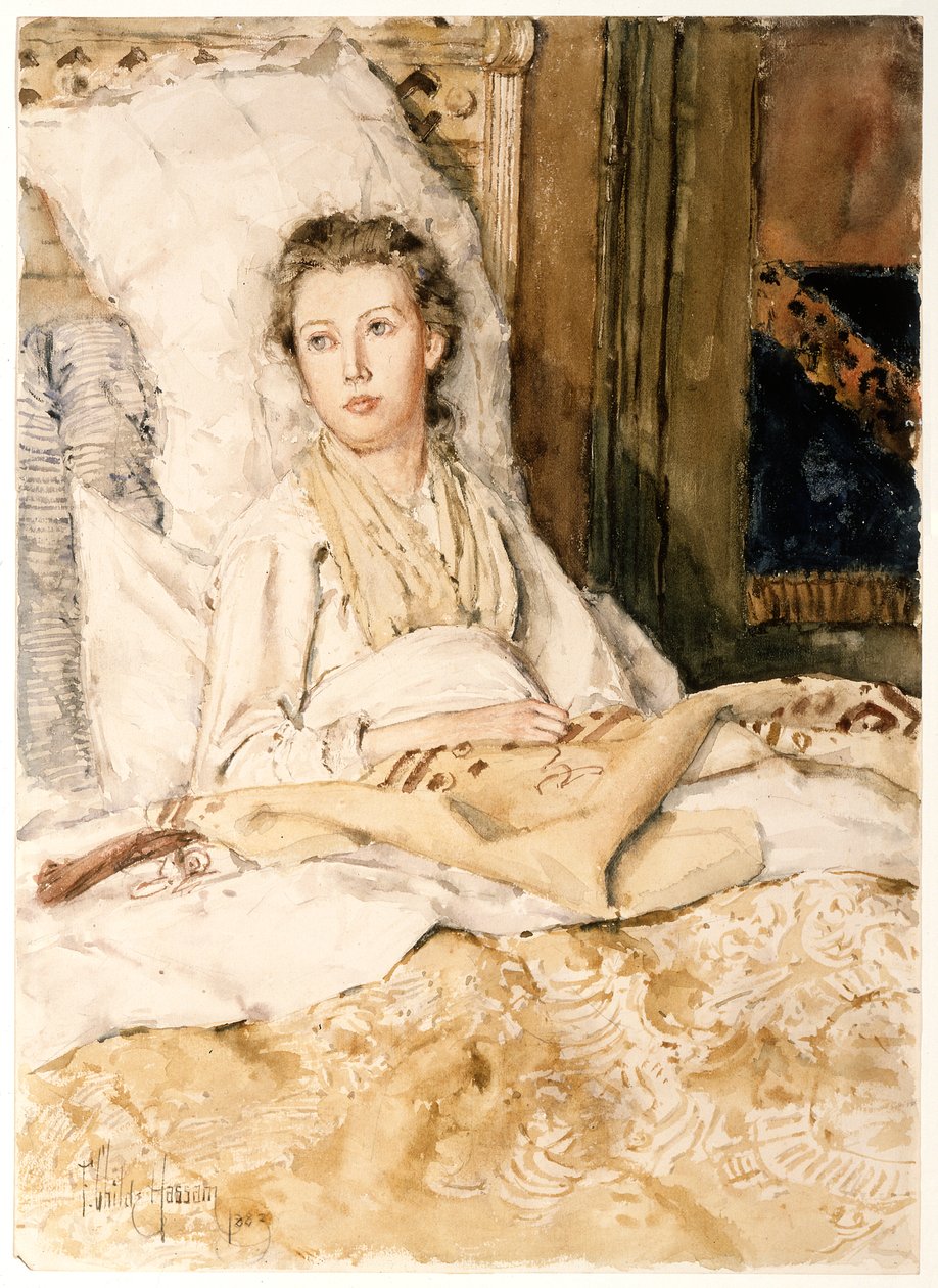 Maud Šití od Childe Hassam