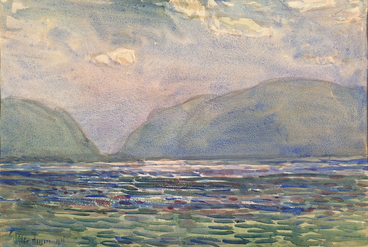 Poledne nad Newburghem od Childe Hassam