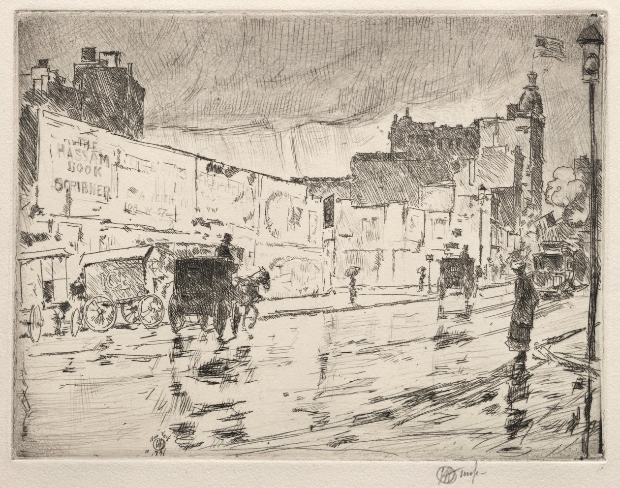 Billboards, New York, 1896. od Childe Hassam