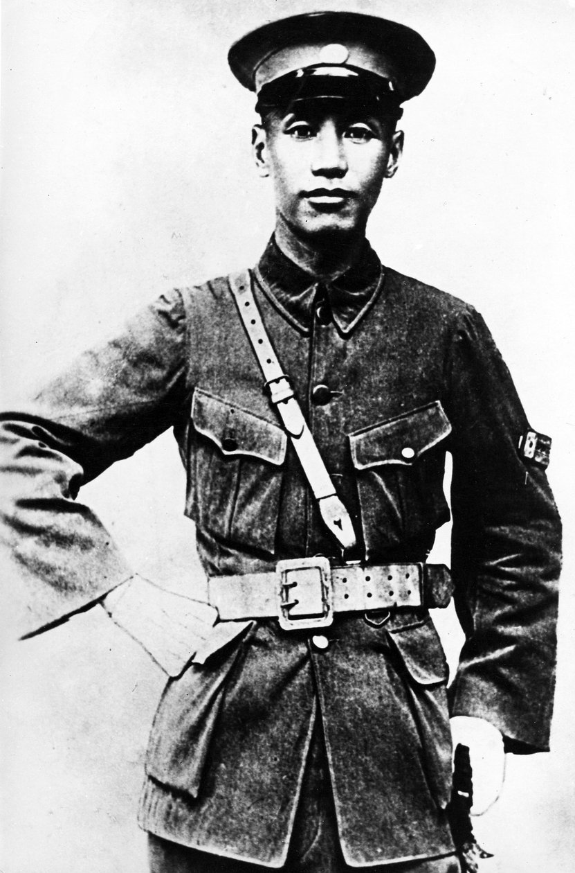 Portrét mladého Chiang Kai Sheka, cca 20. léta 20. století od Chinese Photographer