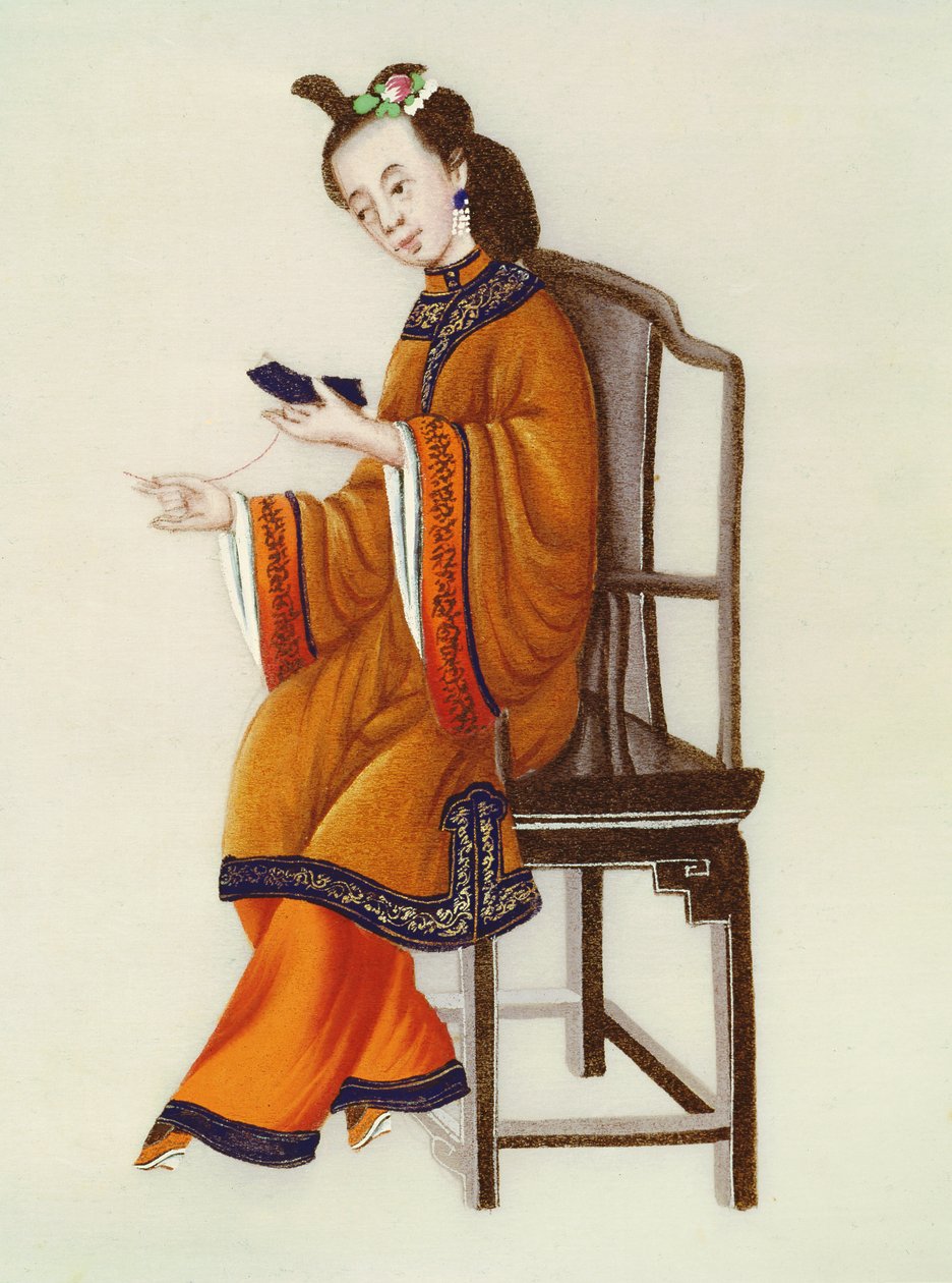 Milování Číňanky, období Qianlong (1736-96) od Chinese School