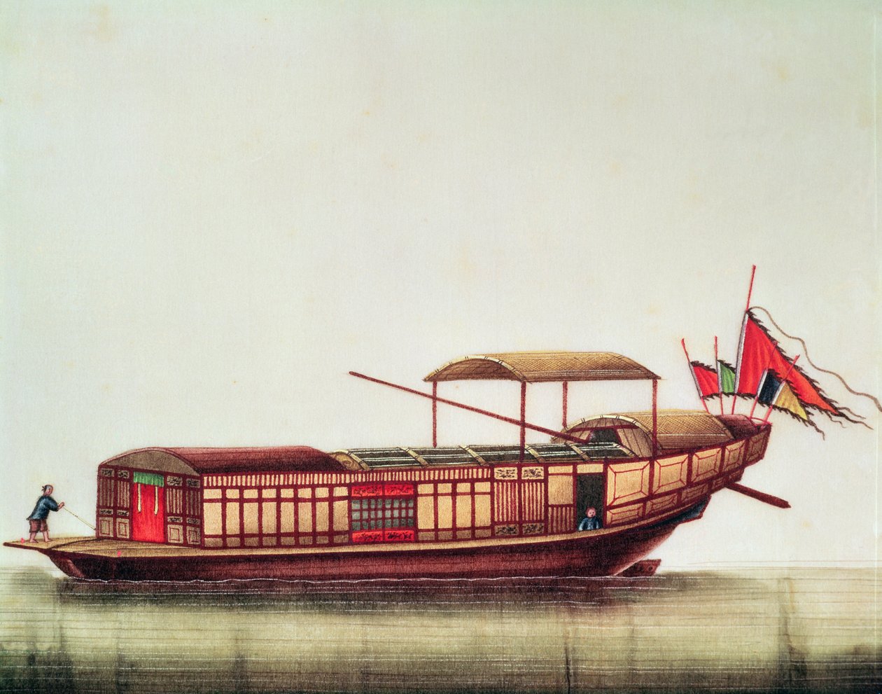 Čínský sampan, období Qianlong (1736-96) od Chinese School