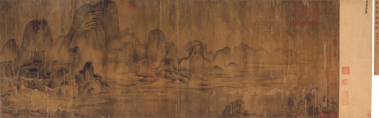 Vánek podél horské bystřiny, handcroll od Chinese School