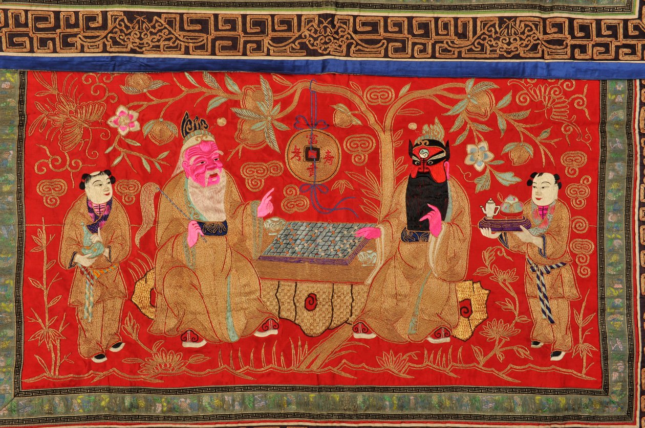 Čínské oltářní plátno (textil) od Chinese School