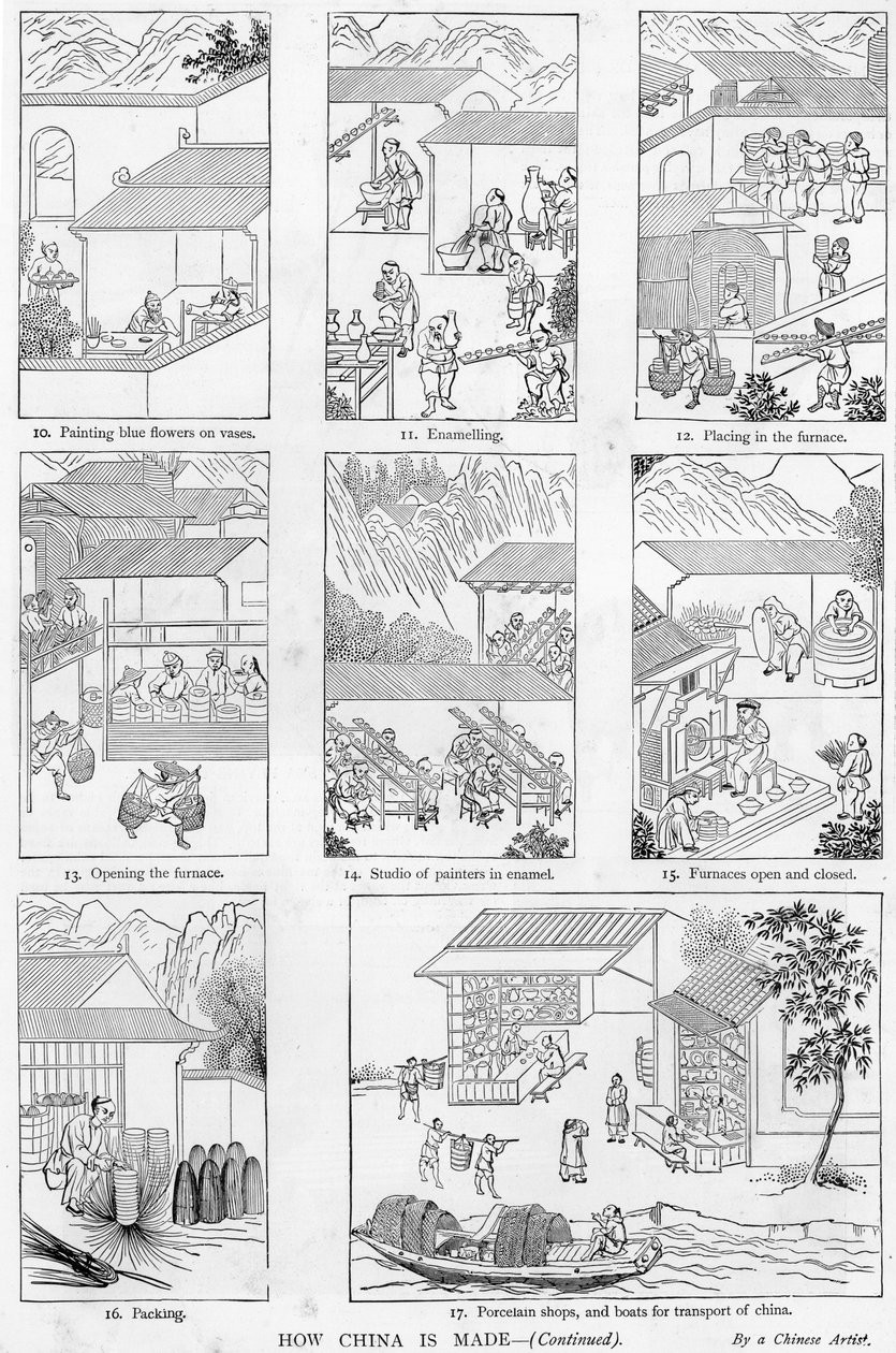 Výroba porcelánu (viz také 384116) od Chinese School