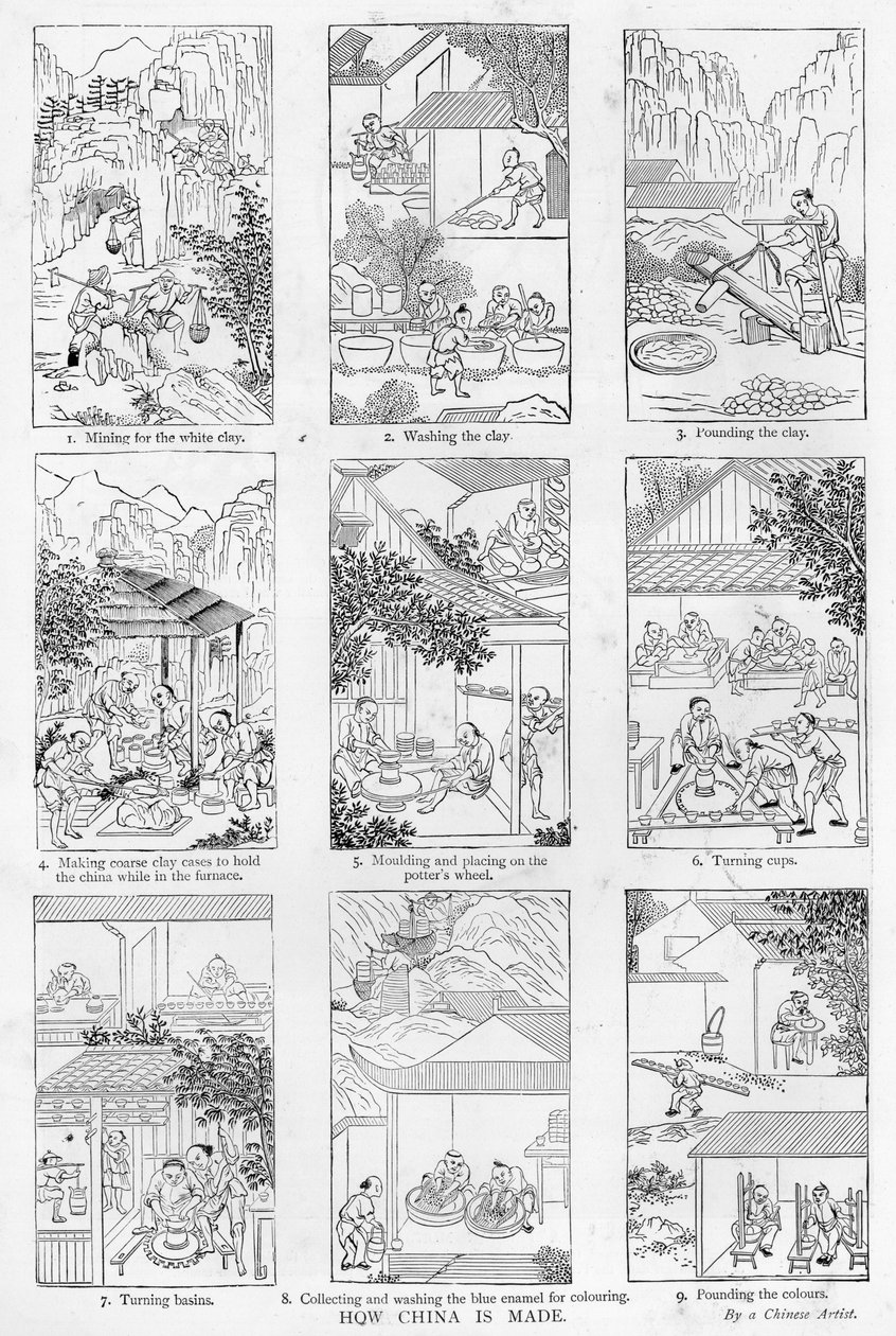 Výroba porcelánu (viz také 384117) od Chinese School