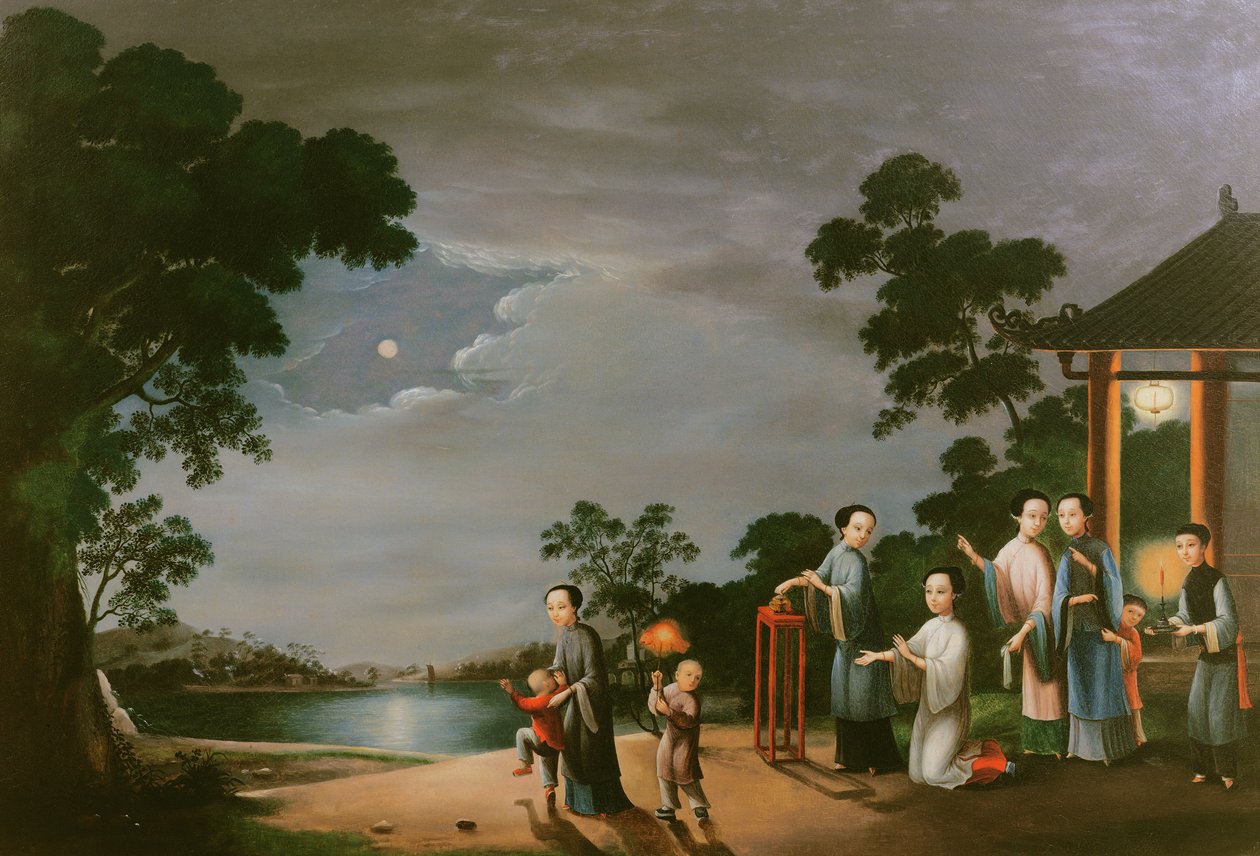 Mid-Autumn Moon Festival, cca 1800 od Chinese School