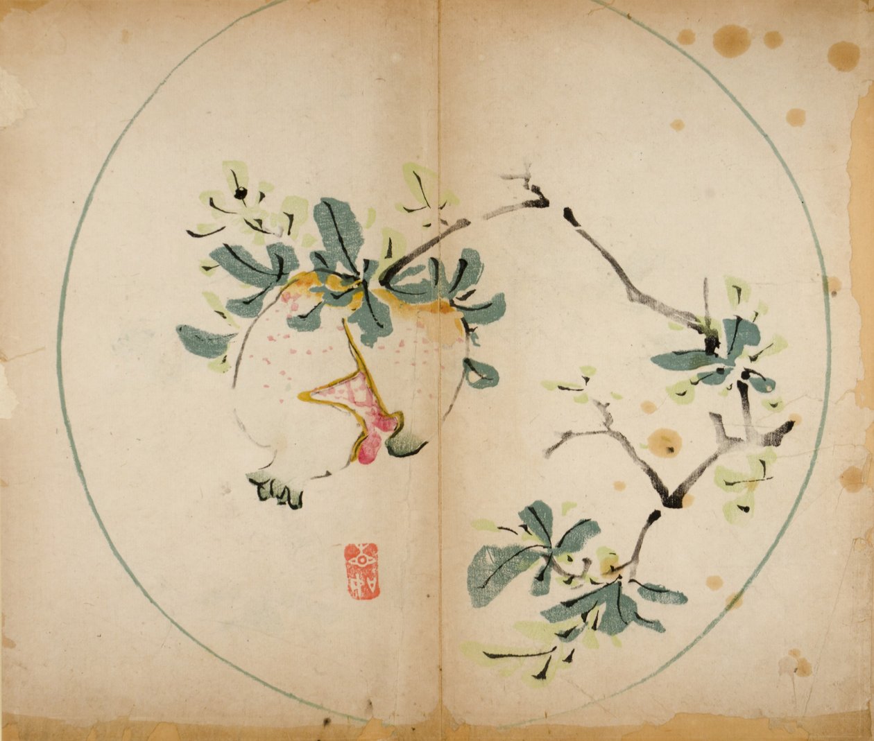 Ten Bamboo Studio Prints, 1643 (dřevěný blok) od Chinese School