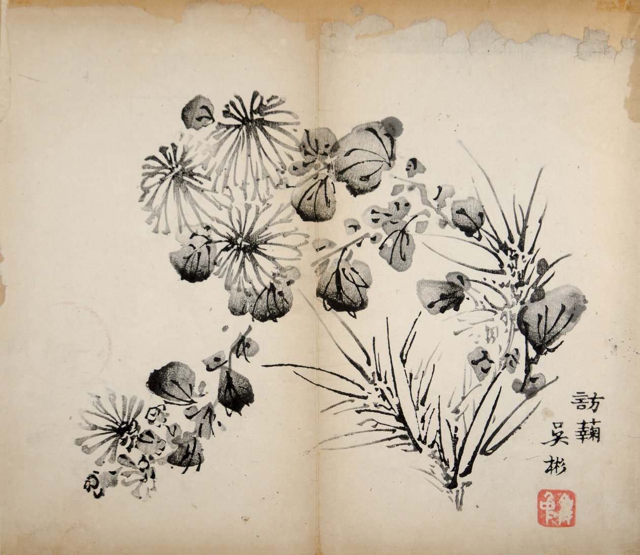 Ten Bamboo Studio Prints, 1643 (dřevěný blok) od Chinese School