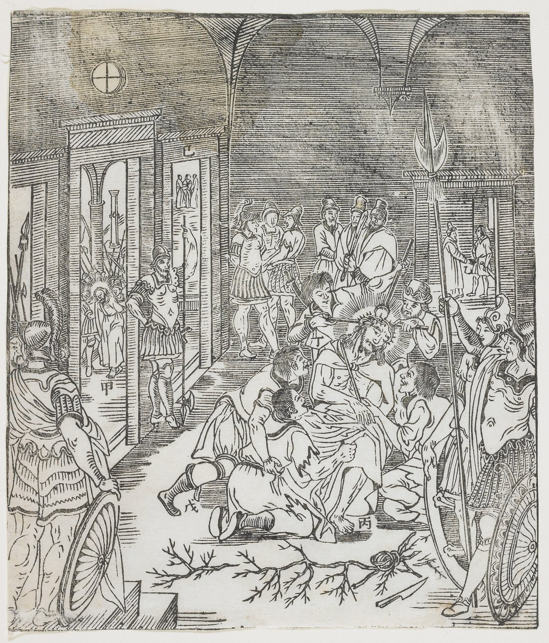 The Mocking of Christ, 1637 (dřevořez) od Chinese School