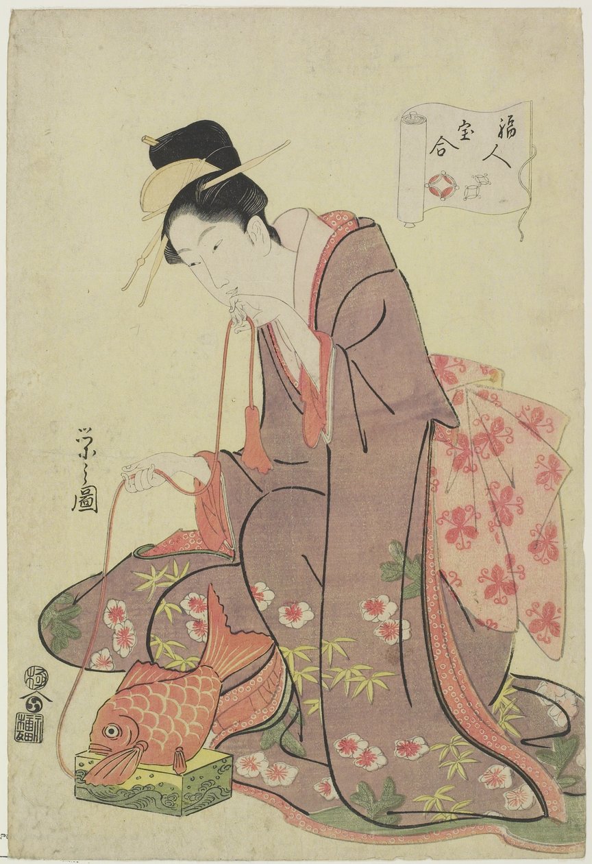 Bůh Ebisu (Bůh bohatství), 1794 od Chobunsai Eishi
