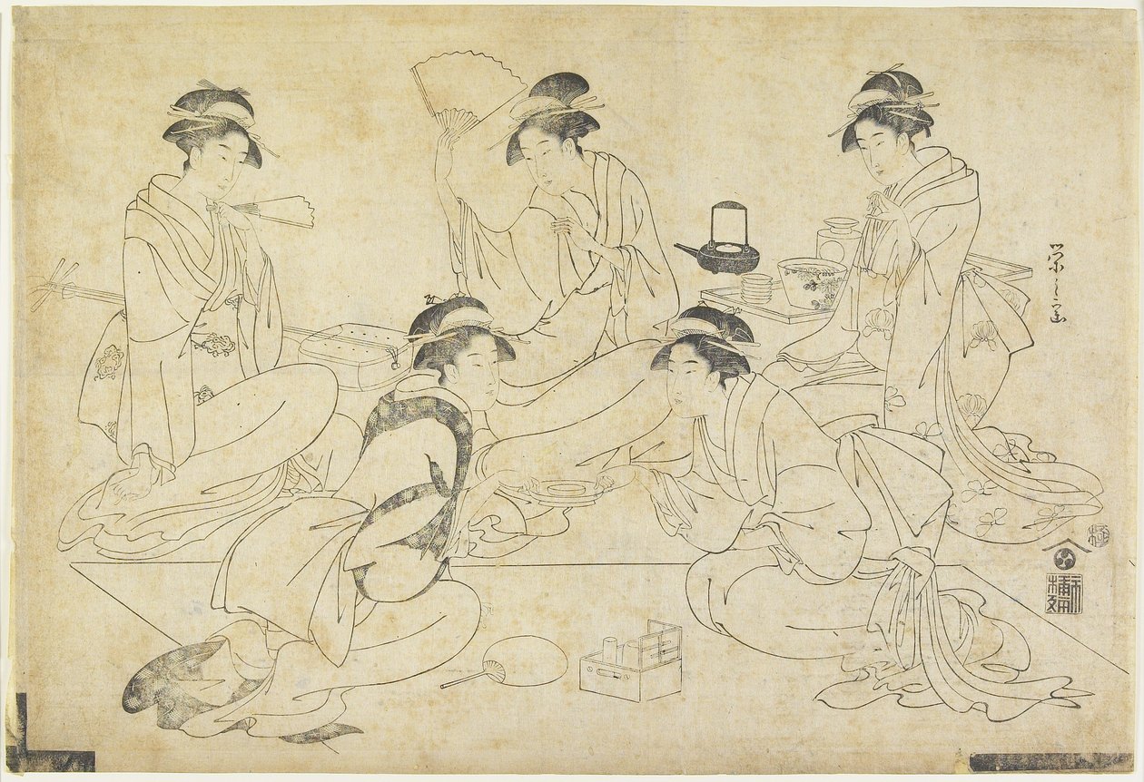 Pět krás, 1787-1796 od Chobunsai Eishi
