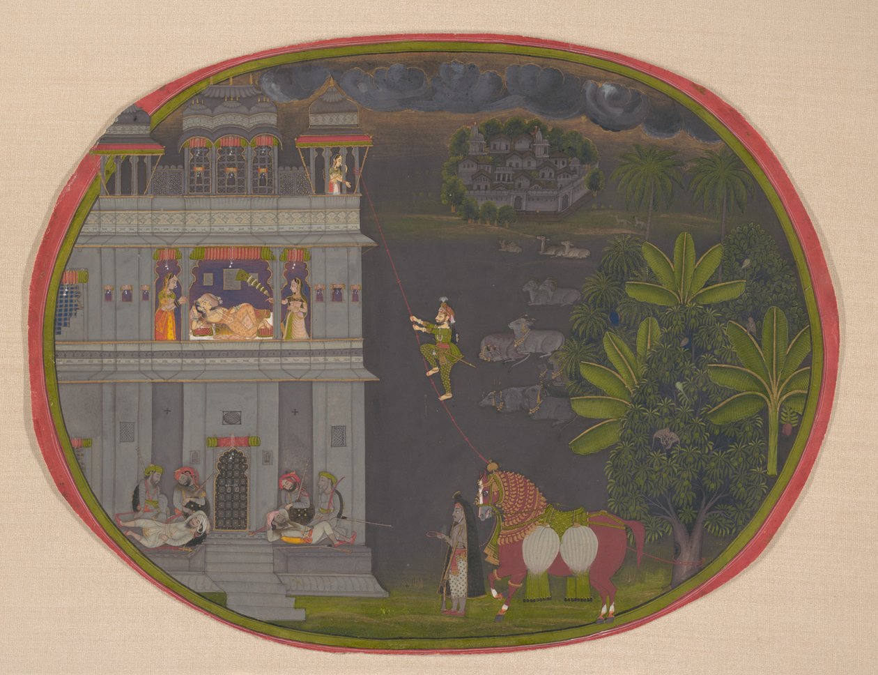 Escapade at Night:, ca. 1800-10. od Chokha