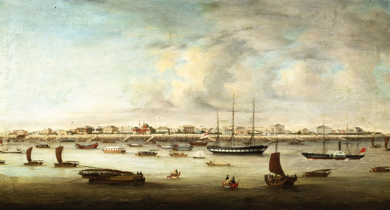 Čínská rybářská plavidla, Shanghai, c.1857 od Chow Qua