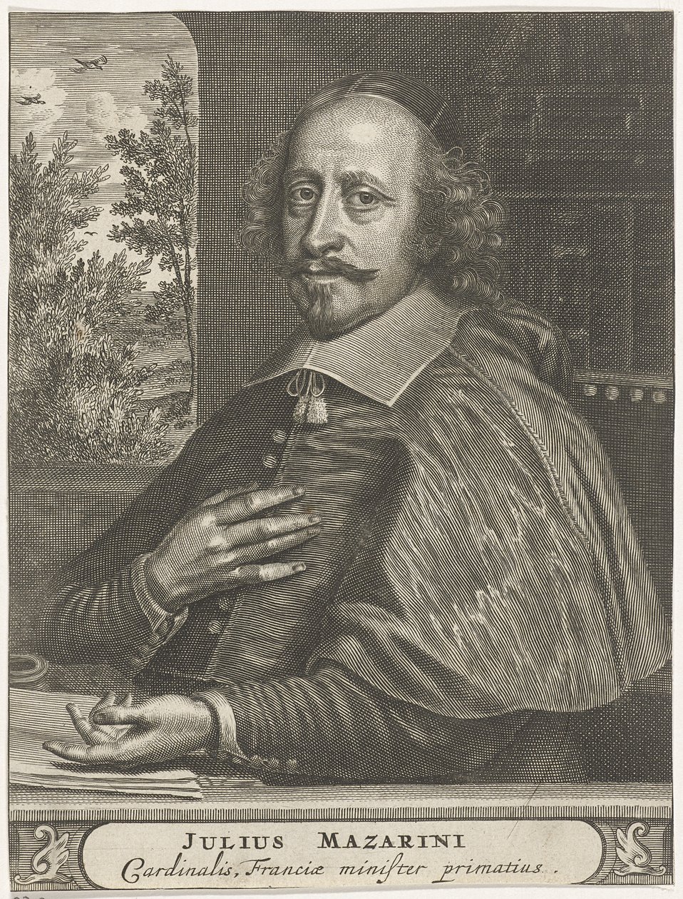 Portrét kardinála Mazarina, 1660-1670 od Christiaan Hagen
