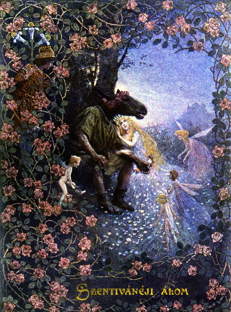 Sen noci svatojánské, kolem roku 1900 (ilustrace) od Christian August Printz
