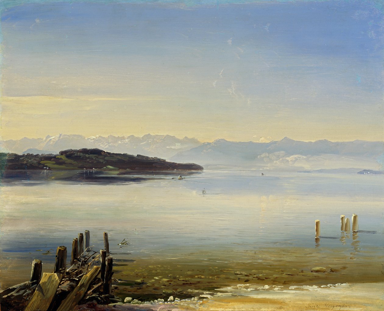 Starnbergské jezero od Christian Ernst Bernhard Morgenstern