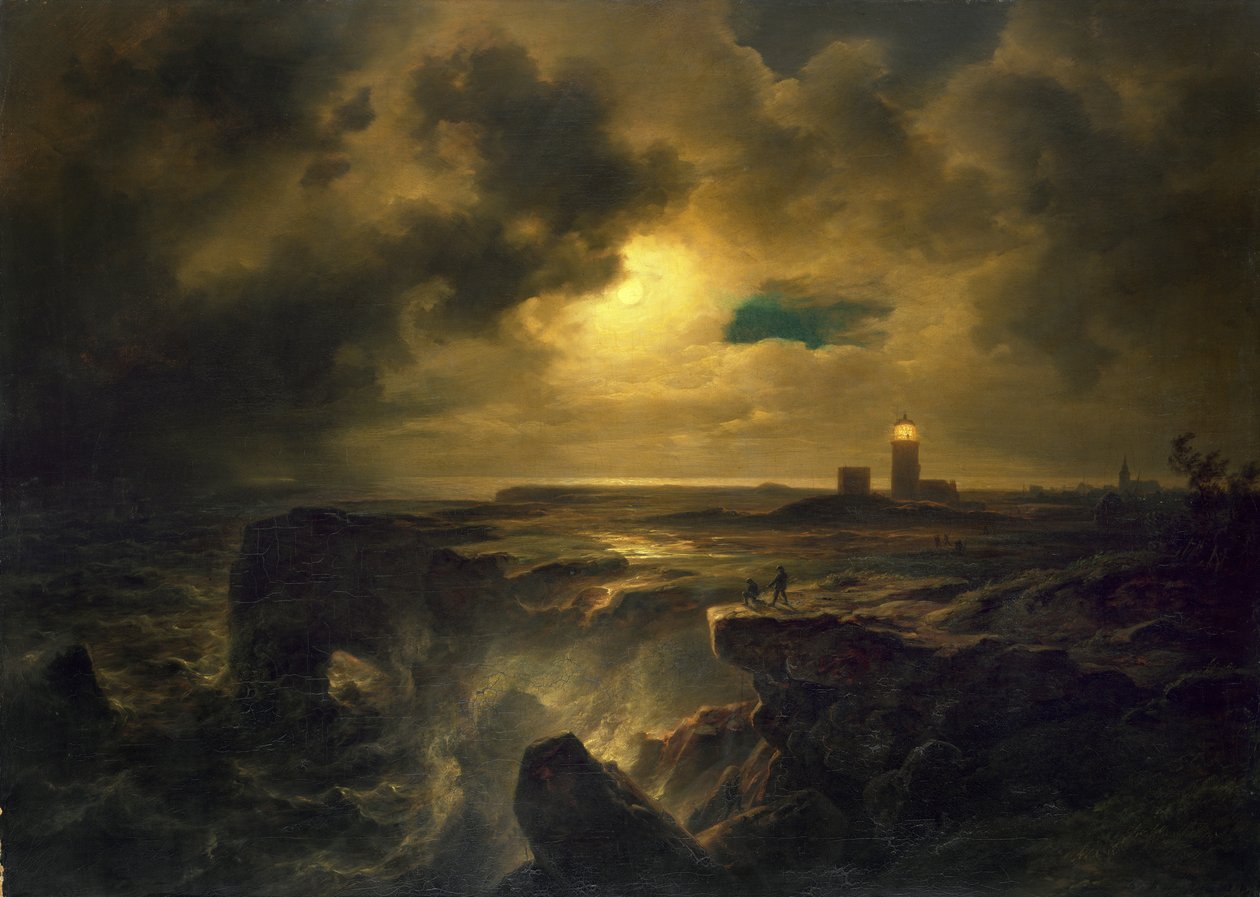 Helgoland v měsíčním světle od Christian Ernst Bernhard Morgenstern