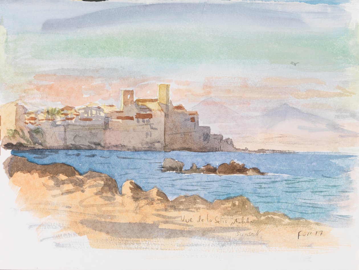 Antibes, 2017 (akvarel) od Christian Furr