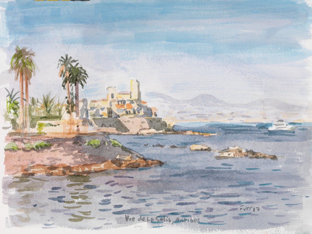 Antibes, 2017 (akvarel) od Christian Furr