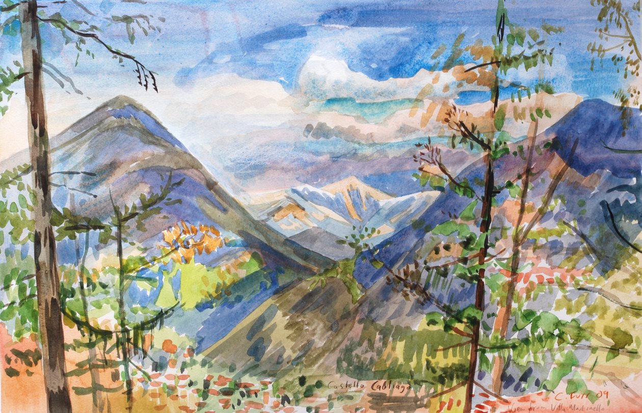 Castello Cabliago, 2009 (akvarel) od Christian Furr