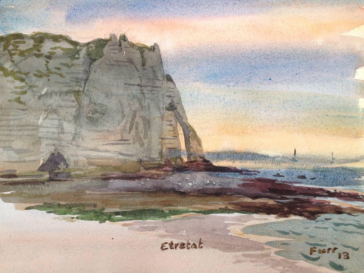 Etretat 6, 2013 (akvarel) od Christian Furr