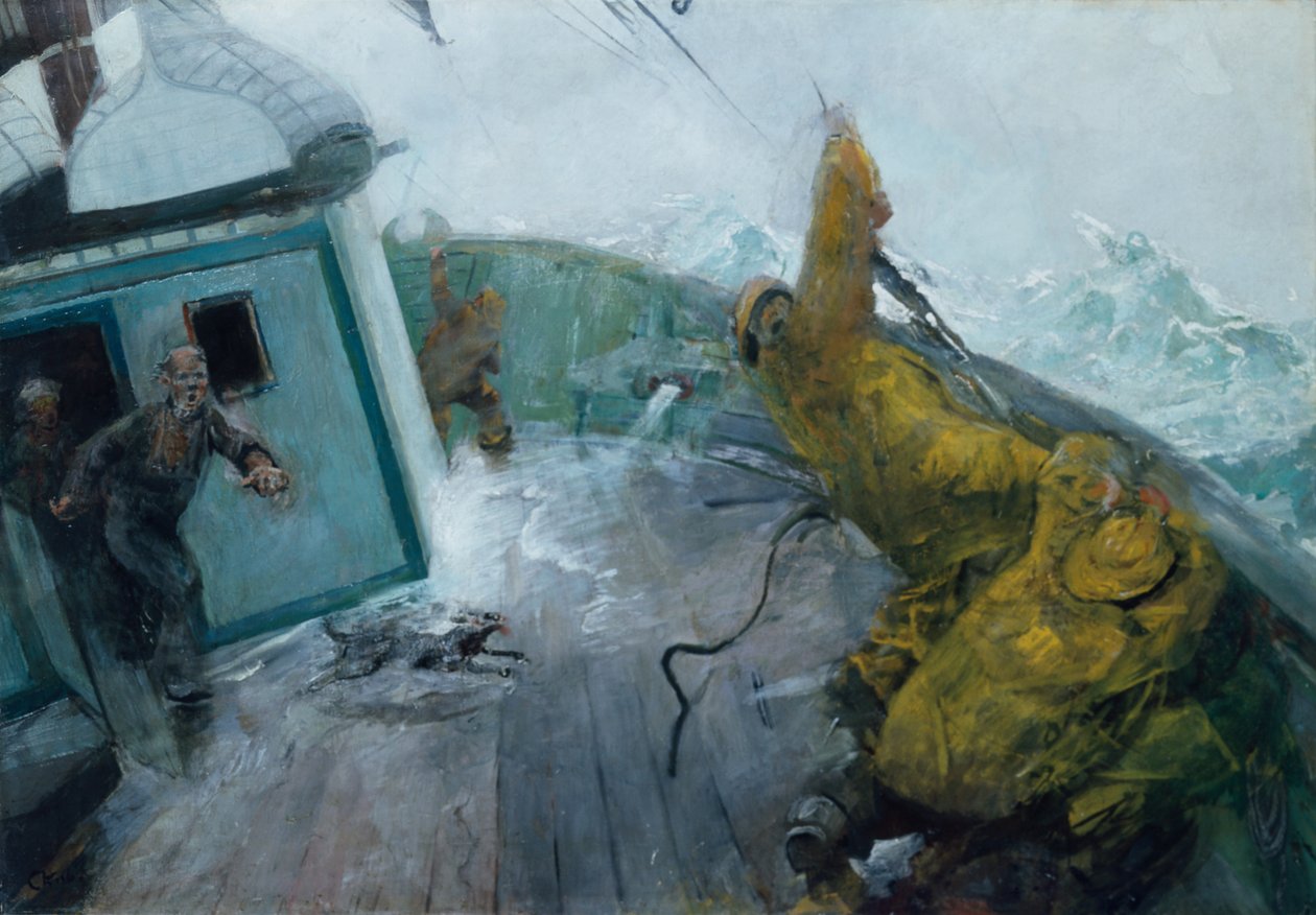 Všichni muži na palubě od Christian Krohg
