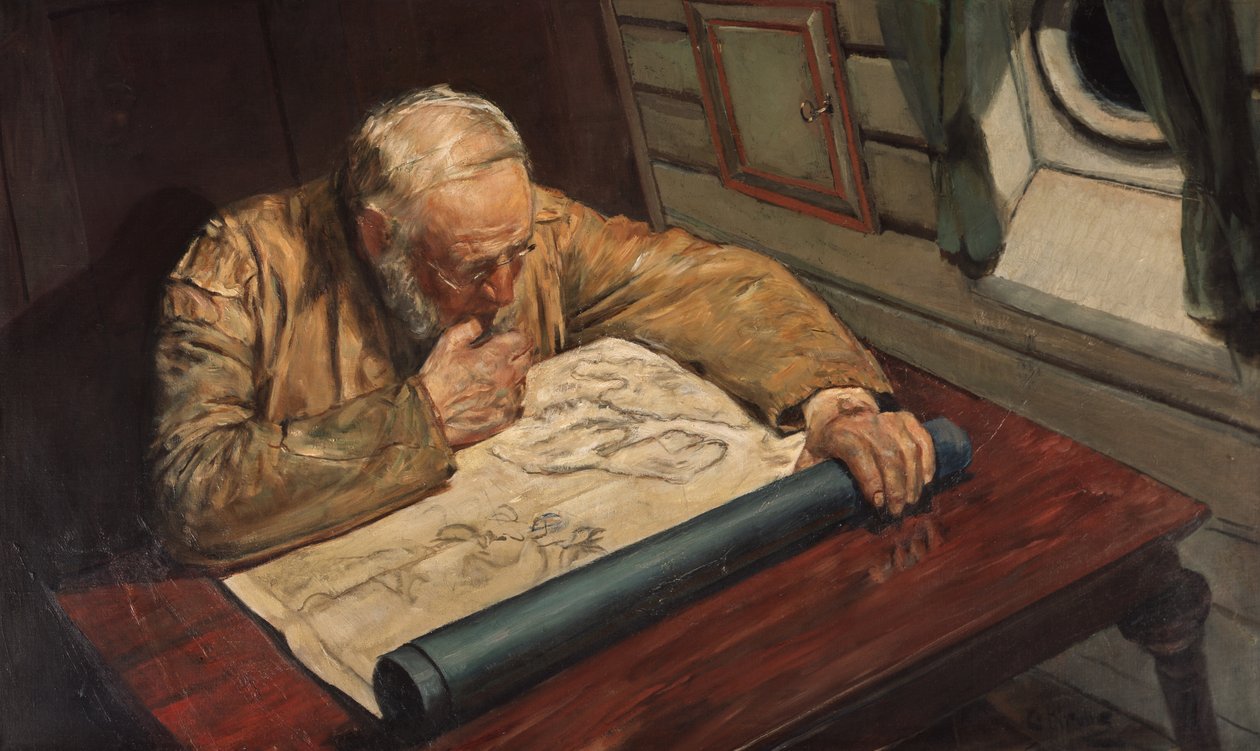 In The Chart House (malba) od Christian Krohg