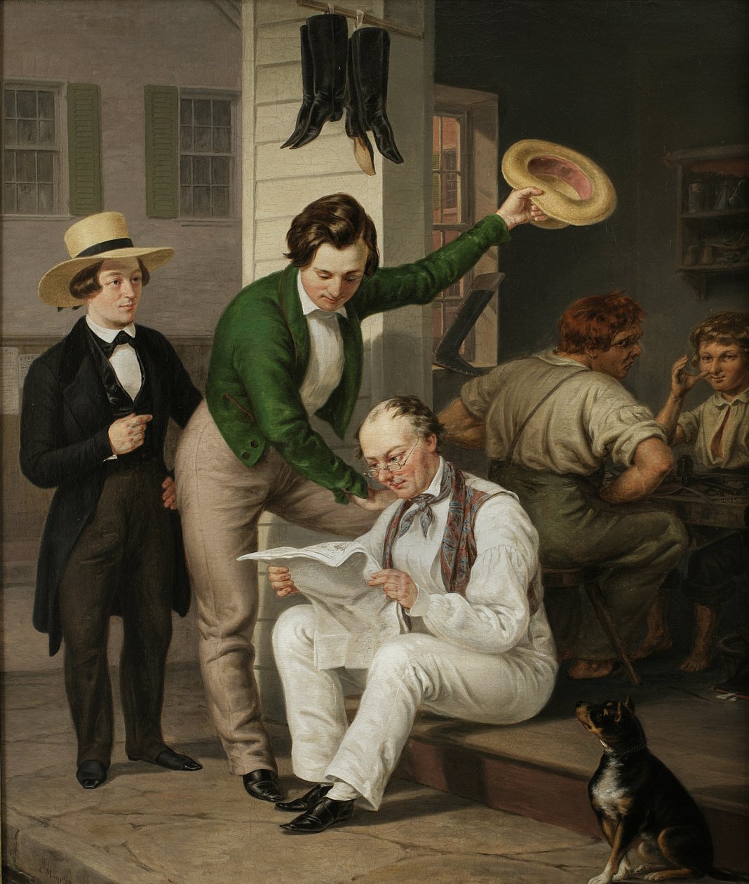 Reading the News, 1844 od Christian Mayr