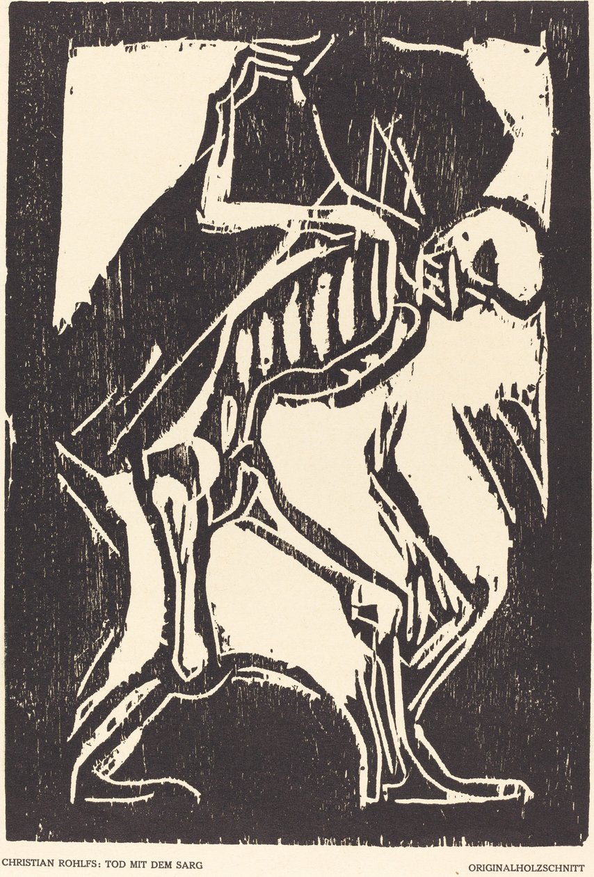 Smrt s rakví, c. 1917. od Christian Rohlfs
