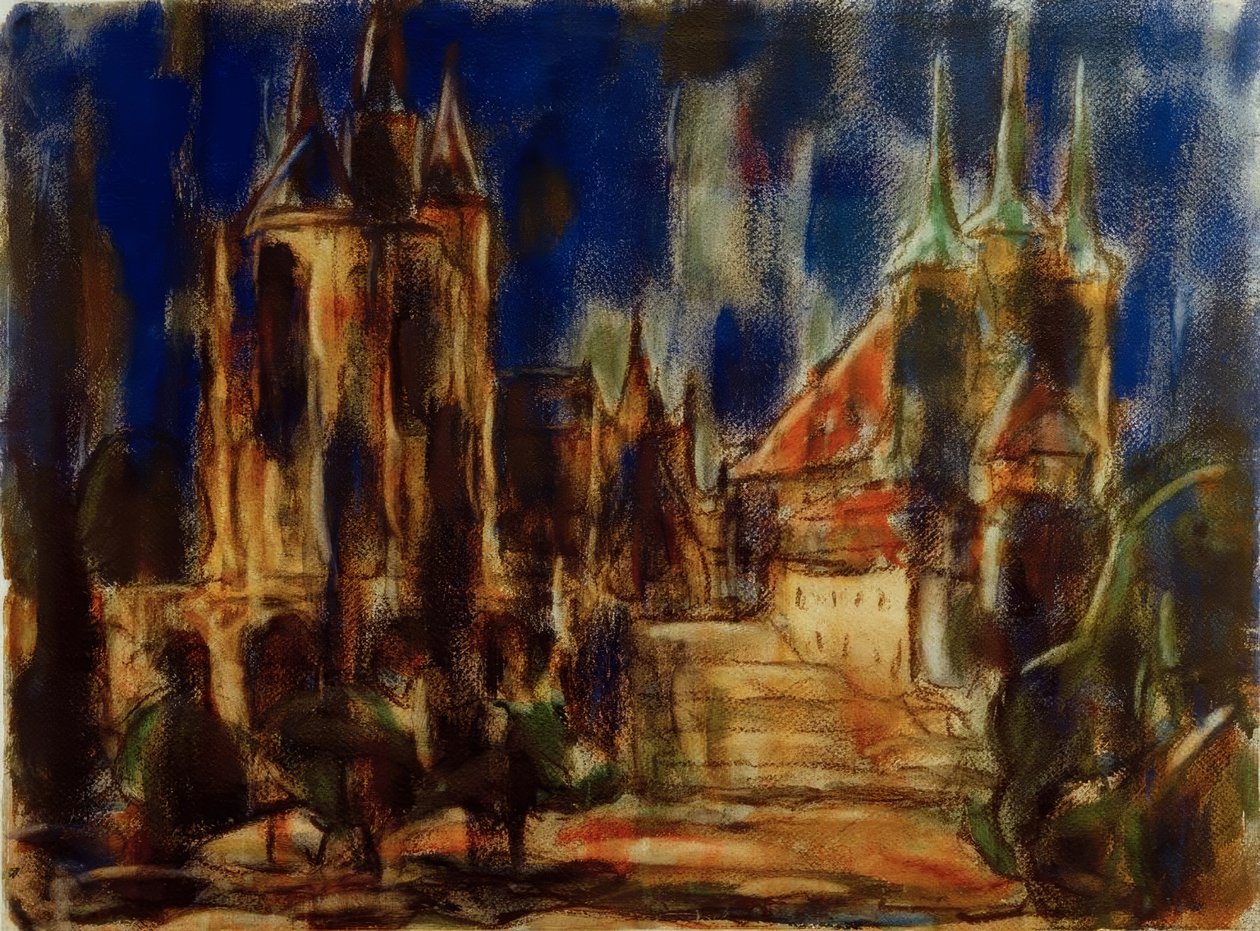 Erfurt (katedrála a Severikirche) od Christian Rohlfs